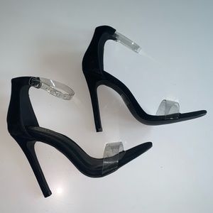 Clear & Black heels